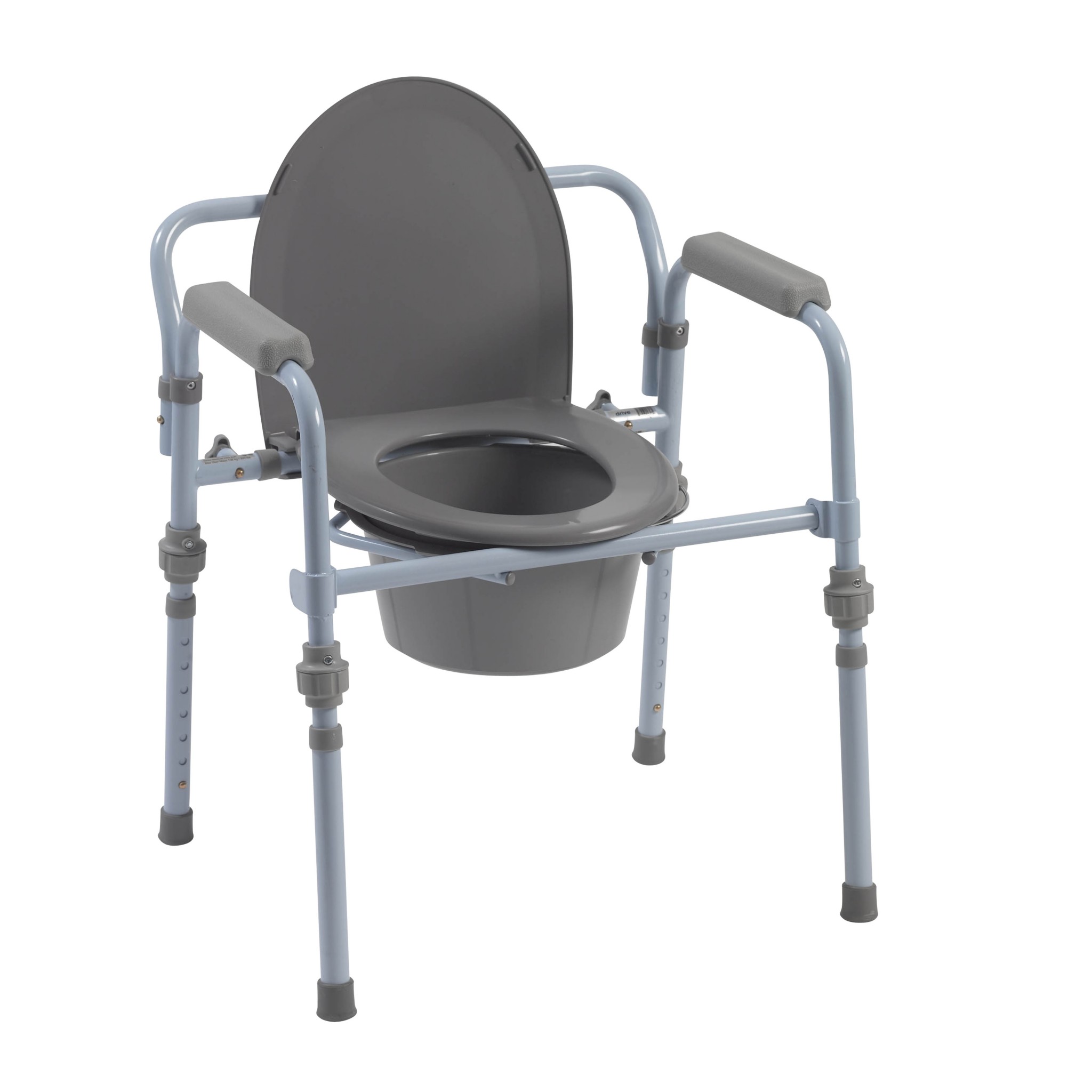 Folding Bedside Commode with Bucket and Splash Guard - DynaTech Medical